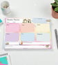 Kawaii Cat Weekly Planner Pad Pastel Feline Desk Organizer, Undated To Do List 