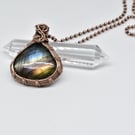 Perfectly Imperfect Labradorite and Copper Pendant