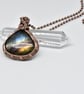 Perfectly Imperfect Labradorite and Copper Pendant