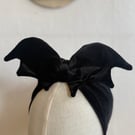 Bat Turban in Black Velvet