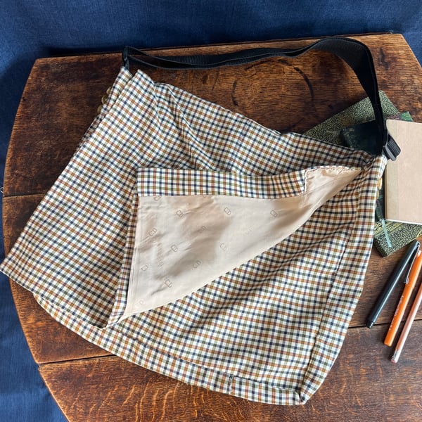 Recycled Christian Dior Jacket Messenger Bag