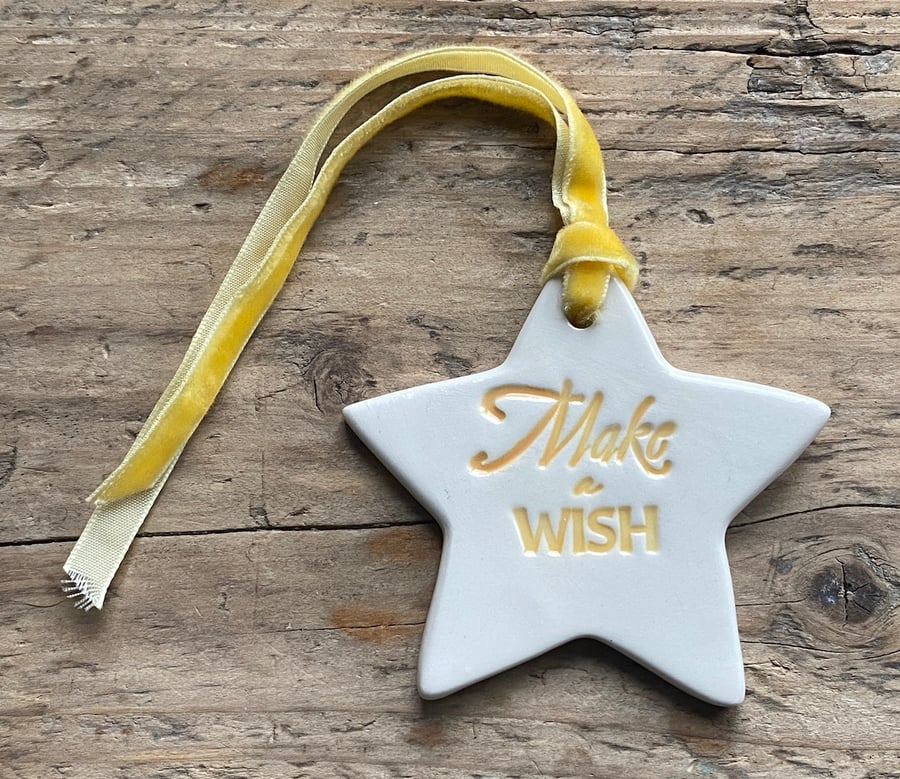 Handmade Ceramic Star Hanging