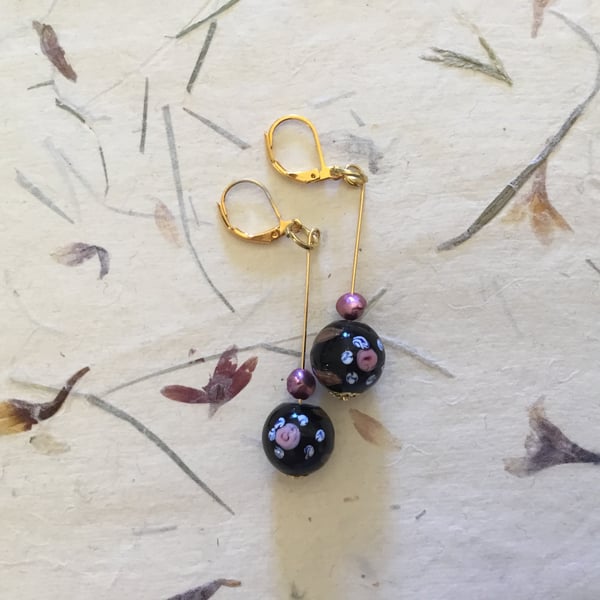 Elegant evening drops with freshwater pearls 