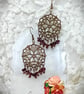 Garnet & Bronze Bohemian Earrings