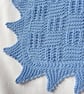 Textured pale blue baby blanket 100% cotton  - Image 2