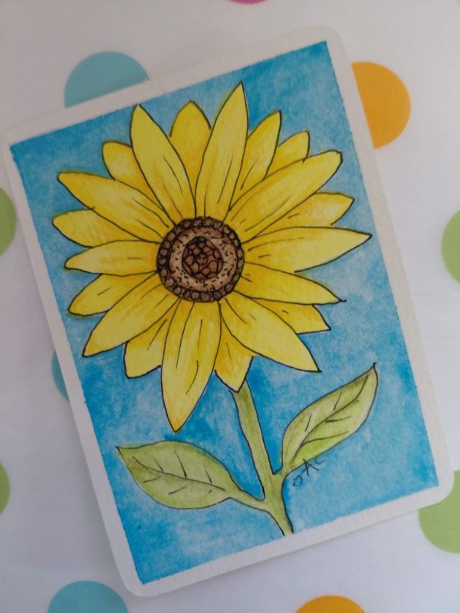 Sunflower - Original ACEO