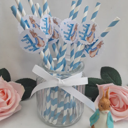 Peter Rabbit Straws,Peter Rabbit Party Straws,Peter Rabbit Drinking Straws,Peter