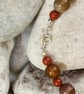 Summer Seconds heliotrope and coffee lace agate necklace with sterling silver - Image 4