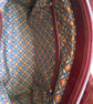 Alaula - Handcrafted Burgundy Leather & Tweed Handbag - Image 7