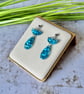 Ice Blue Confetti Acrylic Elegant Drop Earrings - Image 5