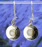 Handmade Turquoise sterling silver earrings. Embossed pattern, choice of stones. - Image 6