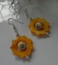 Mother of Pearl & Polymer Clay Earrings  Silver Plate - Image 5
