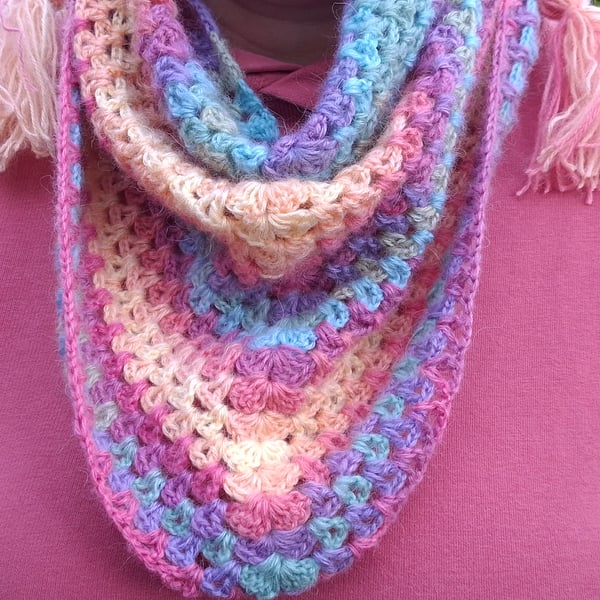Crochet Neckerchief Wrap Scarf