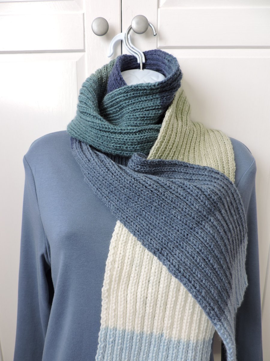 Sale  Knitted Scarf  Aran Weight