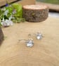 Handmade Silver Blossom Drop Earrings - Image 7