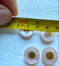 7 palest pink buttons with gold centre - Image 4