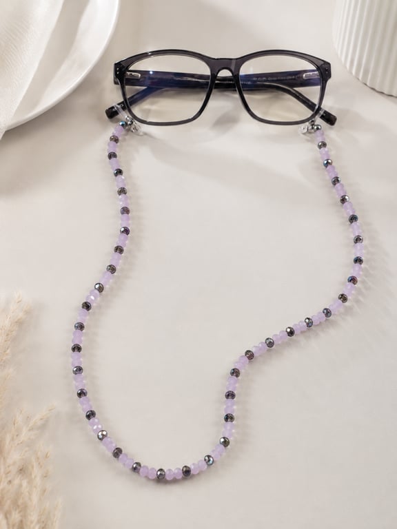 Pretty Pink Crystal Glasses Chain