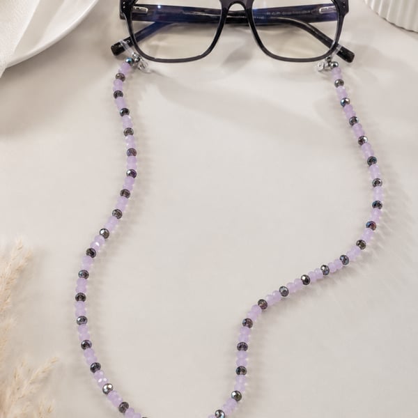 Pretty Pink Crystal Glasses Chain