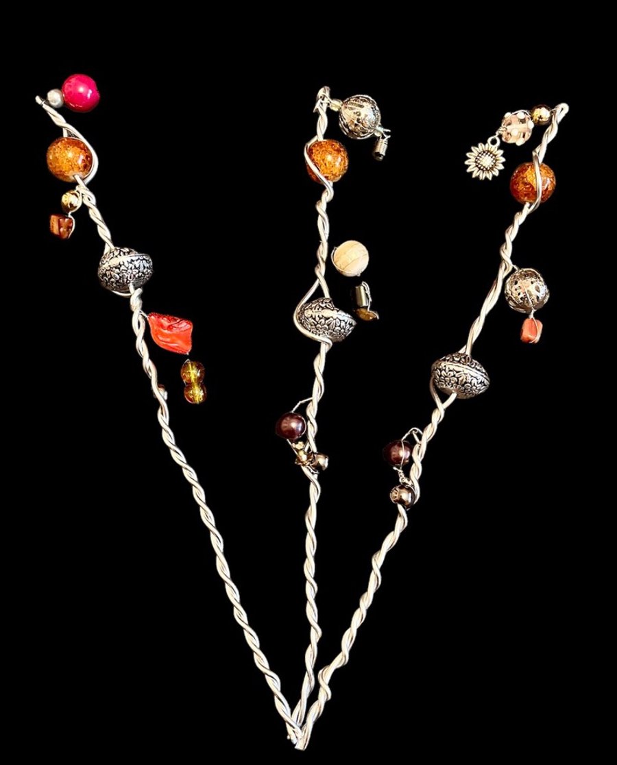 Set of 3 Garden Fairy Wands, Garden Stake , Flower Pot Stake , Plant Fairy Wand