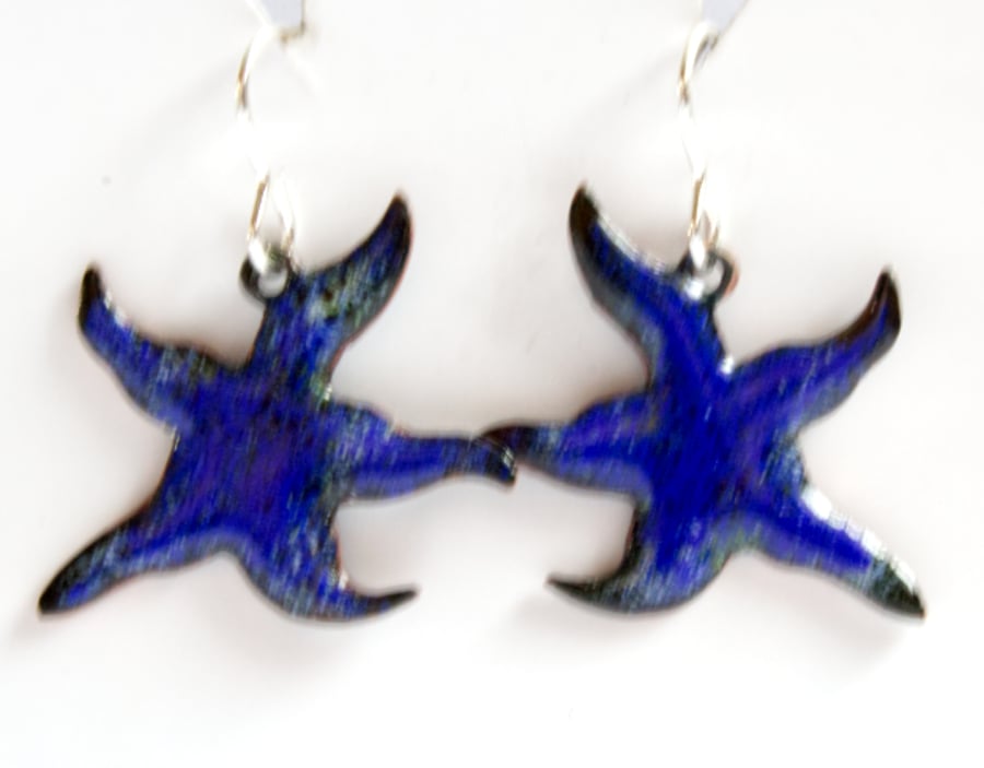 blue starfish earrings