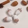 Handmade Ceramic Acorns. Hanging decorations both autumn and in Christmas time. 