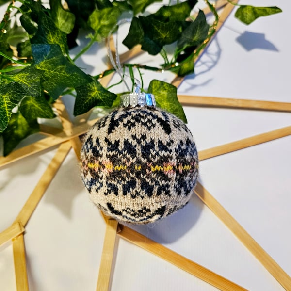 Hand Knit Fair Isle Bauble