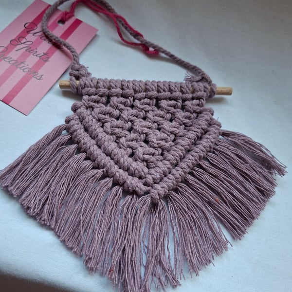 Macrame mini wall hanging