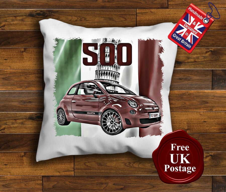 Fiat 500 Abarth Cushion Cover, Choose Your Size
