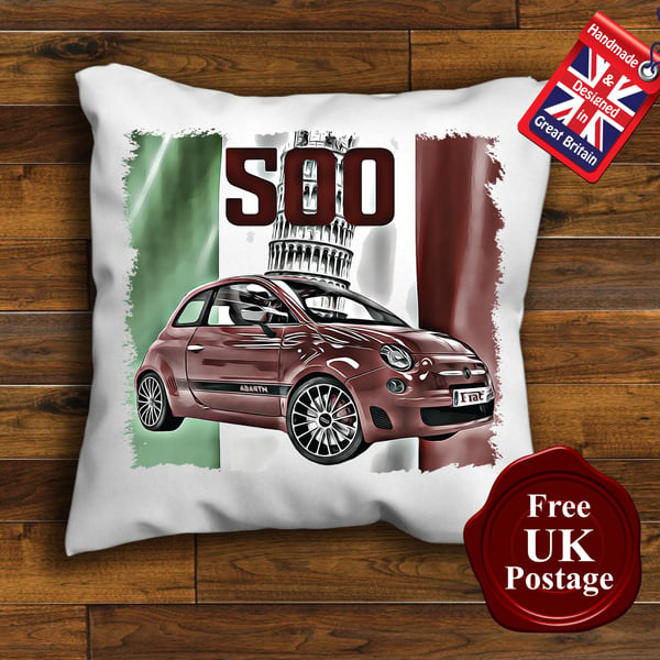 Fiat 500 Abarth Cushion Cover, Choose Your Size