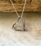 Handmade Silver Love Heart Twig Necklace - Image 5