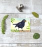 Blackbird Miniature Original ACEO painting - One of a kind