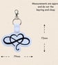 Infinity Heart Keyring - Embroidered Love Bag Charm - Image 5