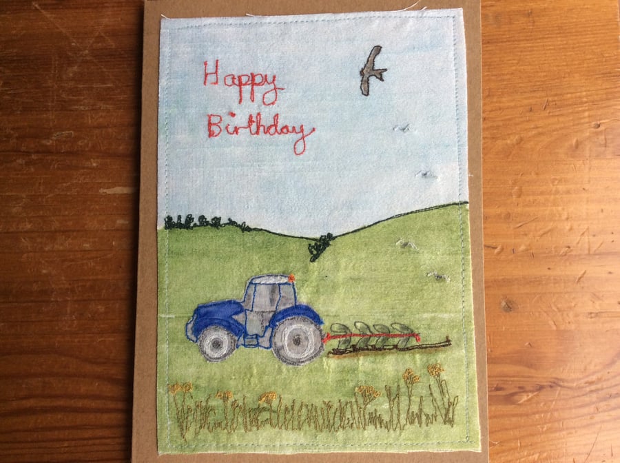 Tractor birthday card