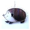 Hedgehog Suncatcher Stained Glass Handmade 