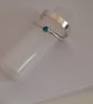 Eco silver Blue solitaire ring - Image 2