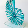 Ammonite ornament - sculpture in fused glass