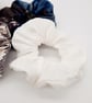 White satin, blue velour and William morris large scrunchie set of 3.  - Image 5