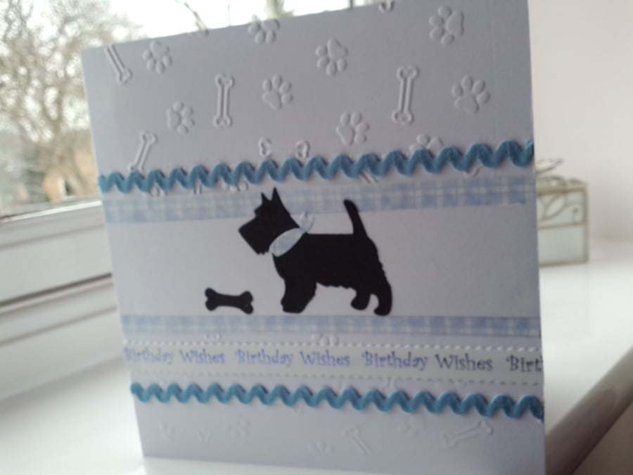 Scottie dog birthday card