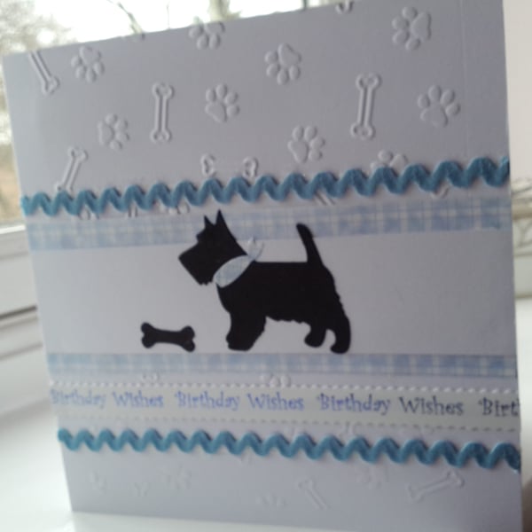 Scottie dog birthday card