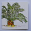 PEEPING PALM TREE CARD BLANK FOR YOUR OWN MESSAGE