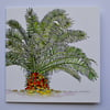 PEEPING PALM TREE CARD BLANK FOR YOUR OWN MESSAGE