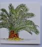 PEEPING PALM TREE CARD BLANK FOR YOUR OWN MESSAGE - Image 1
