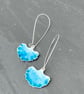 Gingko Leaf Earrings, enamel earrings, Gingko earrings, gift for her, enamel,  - Image 5