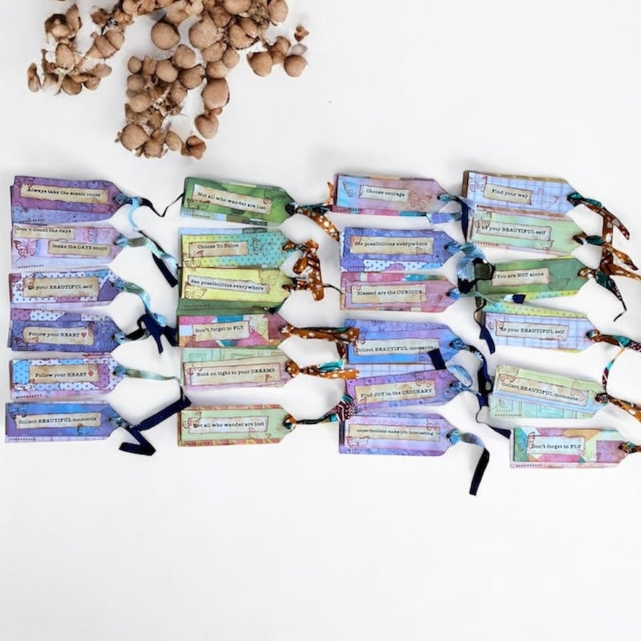 Reserved. Set of 24 positivity tags