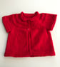 Short sleeved cardigan with collar - Image 1