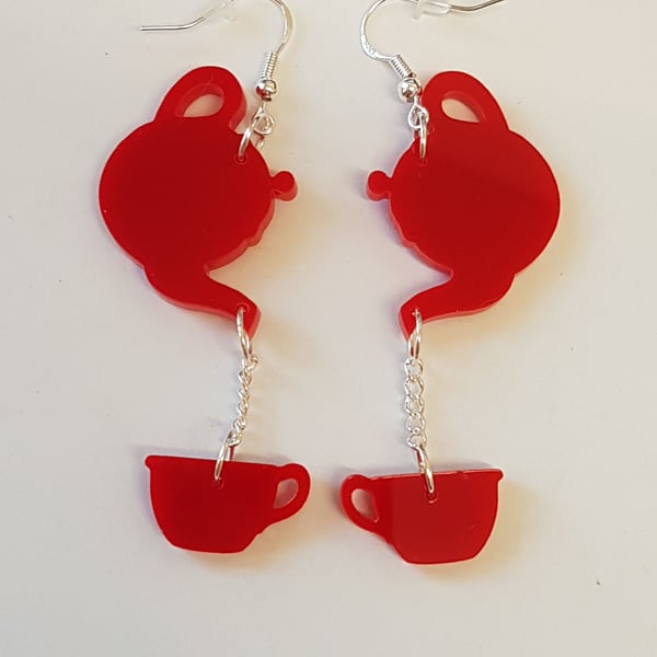 Time for Tea Earrings - Acrylic