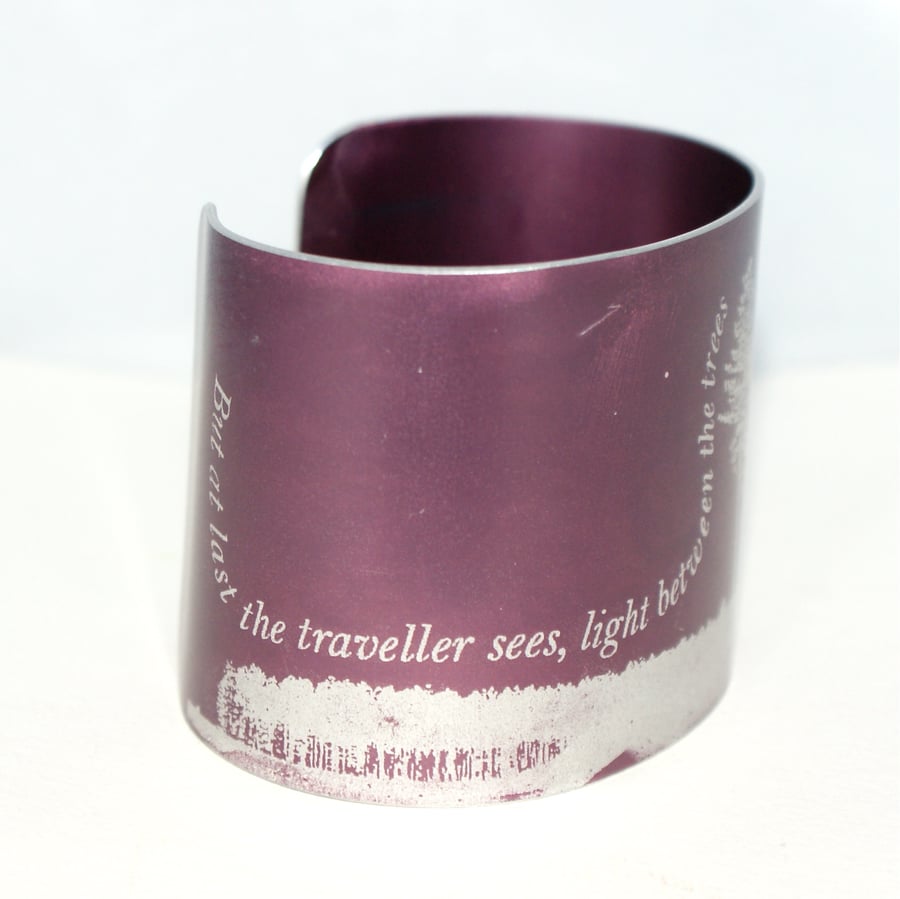 Light between the trees poetry cuff