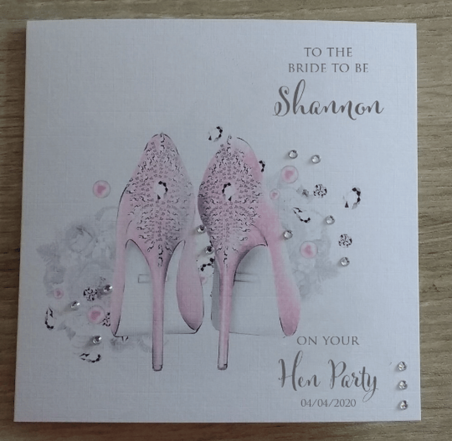 Hen Party Celebration Card - Bride To Be