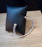 "Horizons" - Heavy Sterling Silver Cuff With 9ct Balls - 50g - Made to any size - Image 2