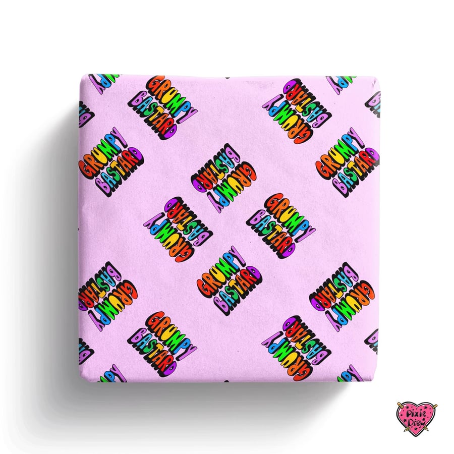 Grumpy bastard wrapping paper